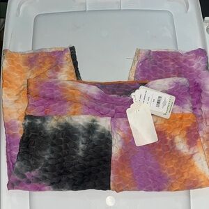 Kids Vibrant Purple and Orange Tie-Dye Bermuda Shorts